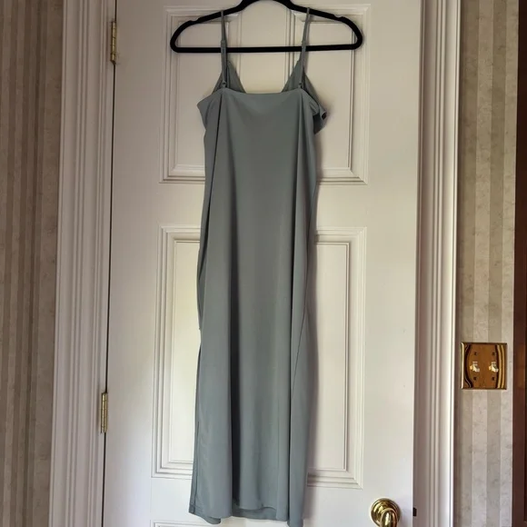 H&M Light Blue-Grey Flounce-Detail Slip Dress - Picture 9 of 11